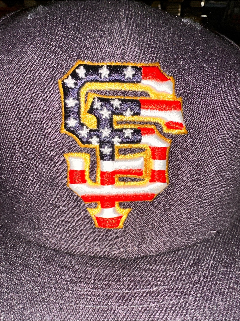 Men's San Francisco Giants New Era Navy 2018 Stars & Stripes 4th of July Hat - Picture 2 of 6